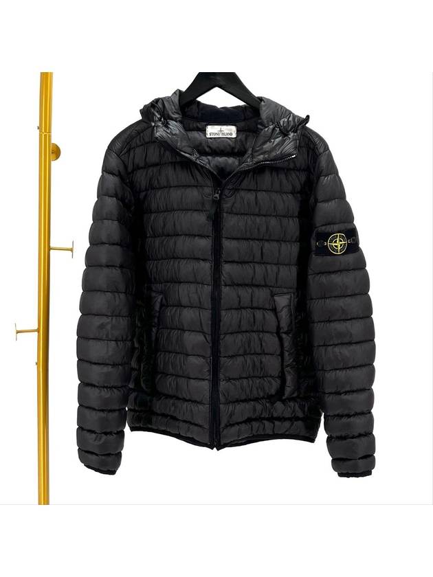 Lightweight padded hooded jacket black L size - STONE ISLAND - BALAAN 2