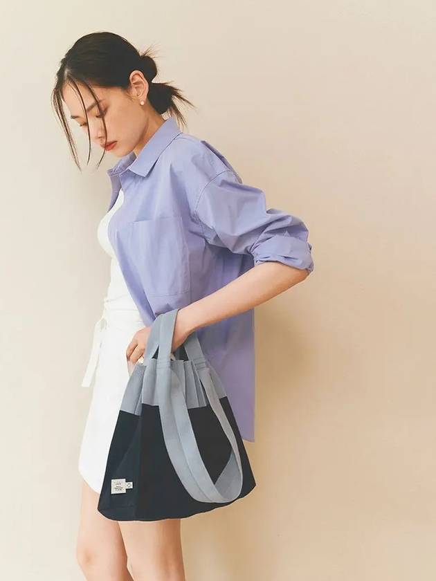 Two way shopper tote bag navy - PLEATSMAMA - BALAAN 4