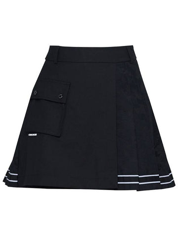 C23SSK012W 2nd camo half pleated skirt Navy - CHUCUCHU - BALAAN 1