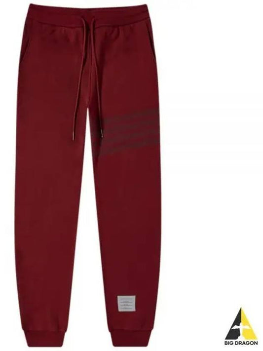 4 Bar Stripe Track Pants Red - THOM BROWNE - BALAAN 2