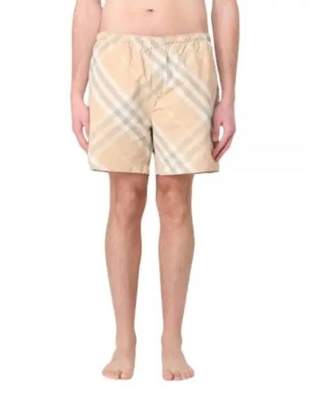 Check Swim Shorts Beige - BURBERRY - BALAAN 2