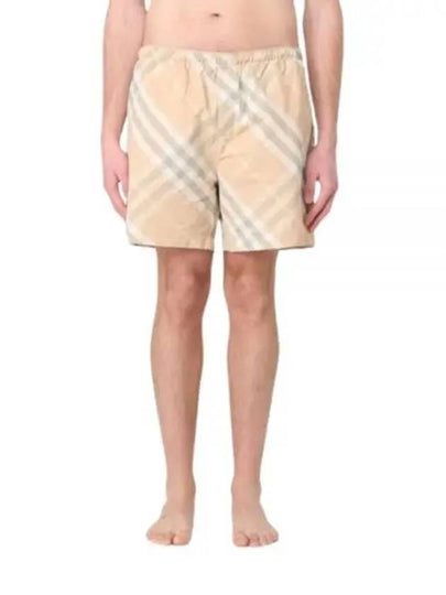 Check Swim Shorts Beige - BURBERRY - BALAAN 2