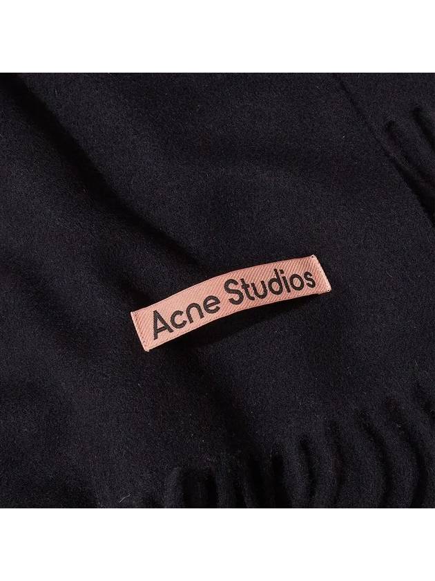 Wool Fringe Scarf Black - ACNE STUDIOS - BALAAN 5