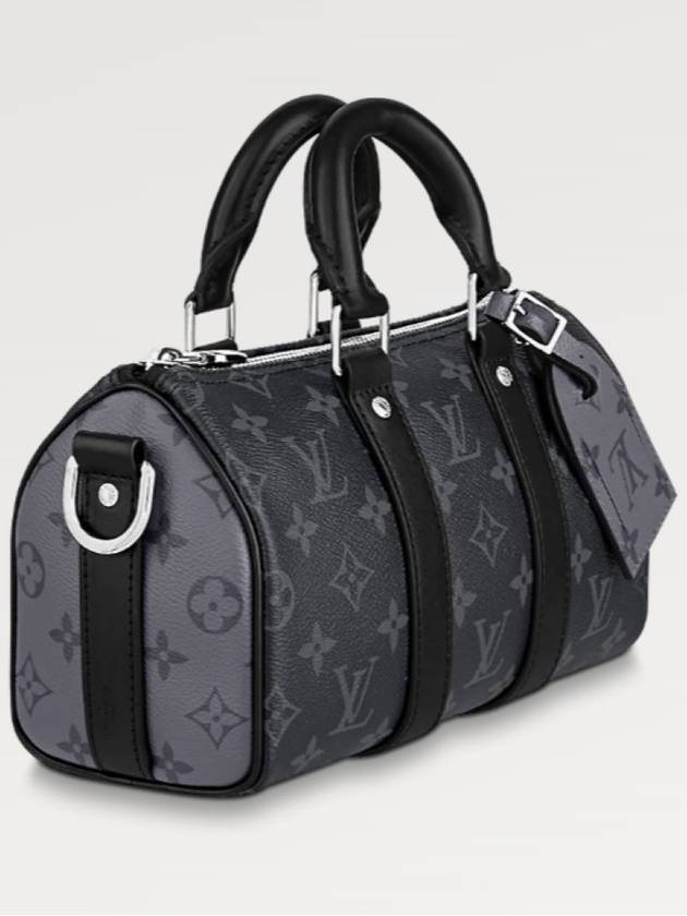 Keepall Bandouliere 25 Monogram Eclipse Cross Bag Black - LOUIS VUITTON - BALAAN 3