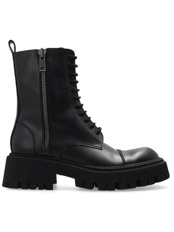 Tractor Lace-Up Middle Boots Black - BALENCIAGA - BALAAN 1