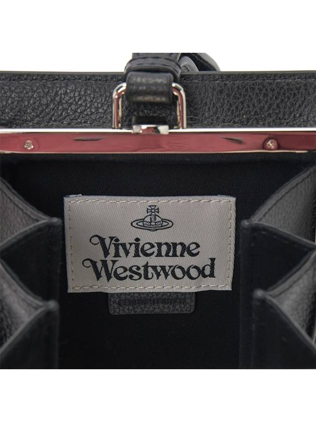 ORB Grain Leather Tote Bag Black - VIVIENNE WESTWOOD - BALAAN 9