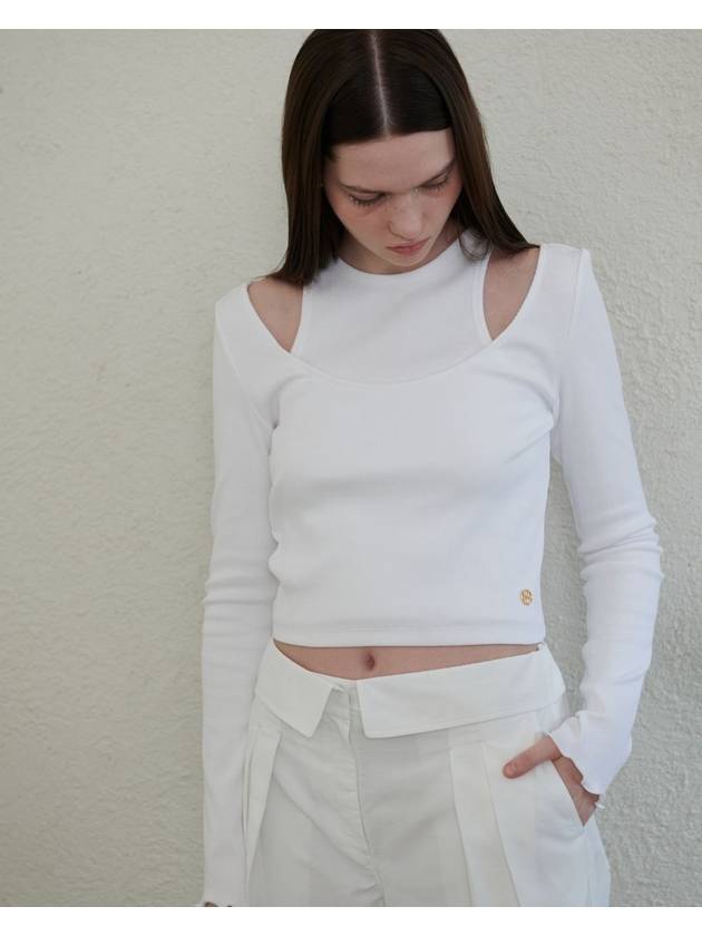 LAYERED U NECK TOP SET UP_WHITE - UNMUTE - BALAAN 3