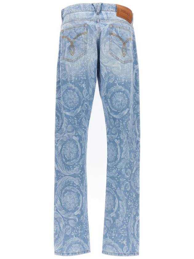 Denim Straight Pants 1007837 1A076611D380 Light Blue - VERSACE - BALAAN 3