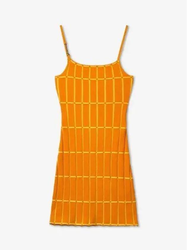 Robe Check Knit Short Dress Orange - JACQUEMUS - BALAAN 2