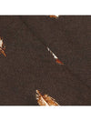 100 silk brown feather pattern tie - GUCCI - BALAAN 5