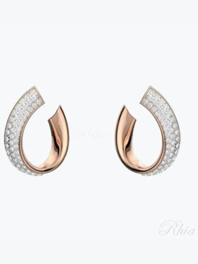 Exist Hoop Earrings White Rose Gold - SWAROVSKI - BALAAN 2