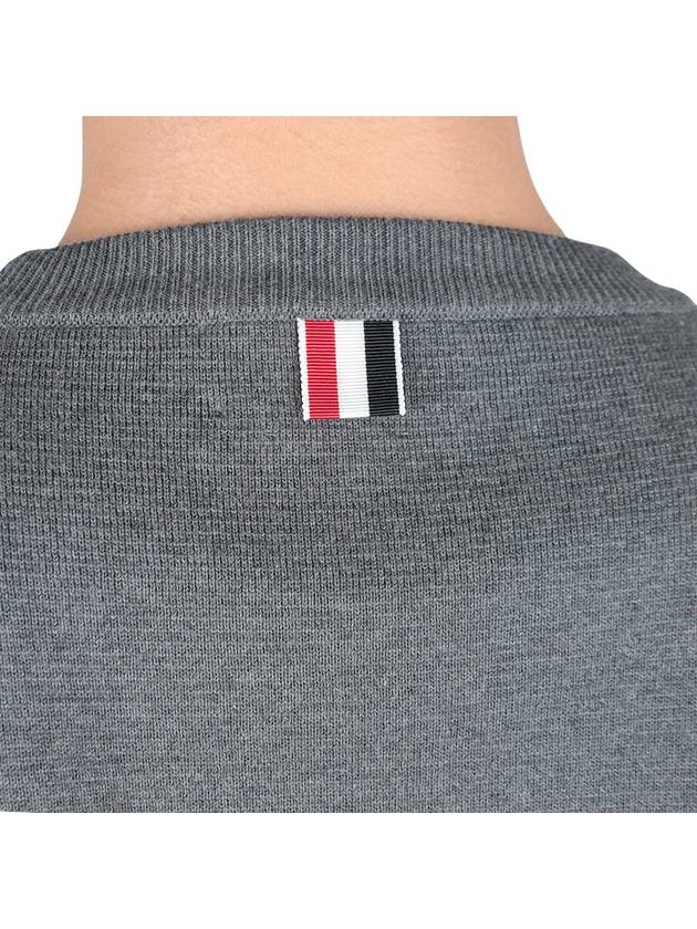 4 Bar Armband Milano Stitch Knit Top Mid Grey - THOM BROWNE - BALAAN 10