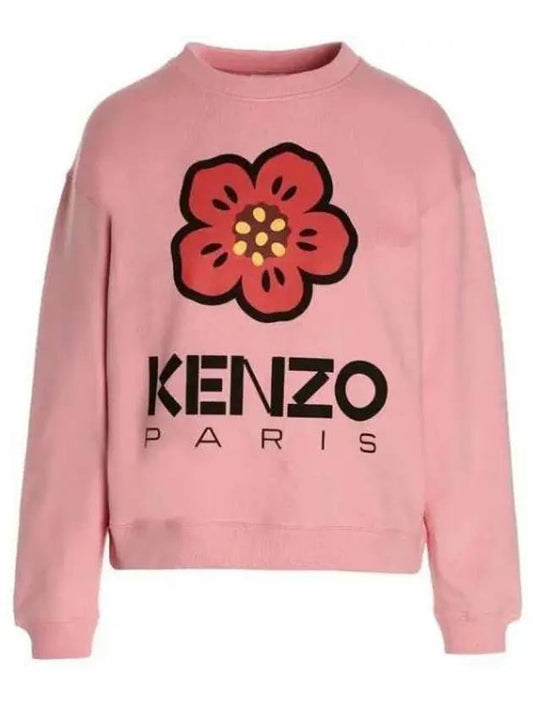Boke Flower Logo Cotton Sweatshirt Pink - KENZO - BALAAN 2