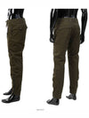 Men's Lens Satin Zipper Straight Pants Khaki - CP COMPANY - BALAAN.