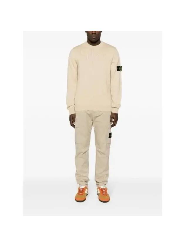 Compass Badge Gabardine Cargo Straight Pants Beige - STONE ISLAND - BALAAN 3