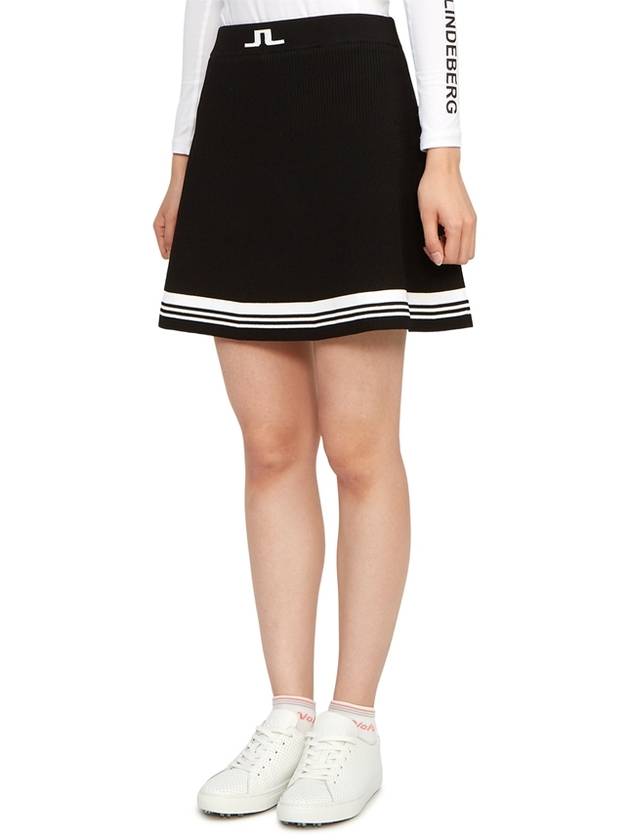 Women's Frida Striped Knit Skirt Black - J.LINDEBERG - BALAAN 3