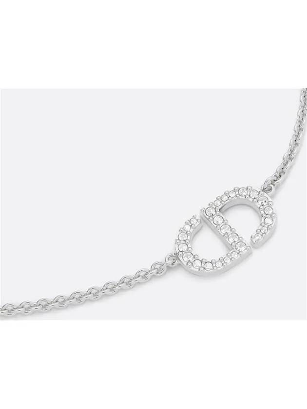 Petit CD Crystal Necklace Silver - DIOR - BALAAN 3