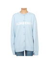 Women's Logo Cardigan Blue - BURBERRY - BALAAN 1