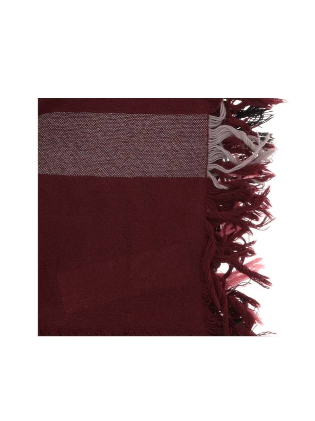 House Check Merino Wool Square Scarf Garnet Pink - BURBERRY - BALAAN 3