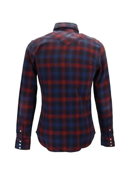 Avocado Tartan Check Herringbone Men's Shirt 150508 - HYDROGEN - BALAAN 2