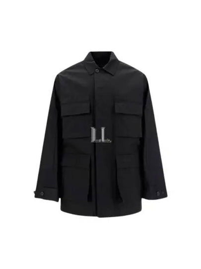 Men's Cotton Drill Cargo Jacket Black - BALENCIAGA - BALAAN 2