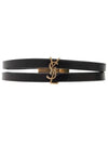 Cassandre Double Strand Bracelet Black - SAINT LAURENT - BALAAN 2