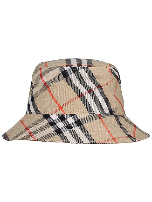 Check Cotton Blend Bucket Hat 8085726 - BURBERRY - BALAAN 3