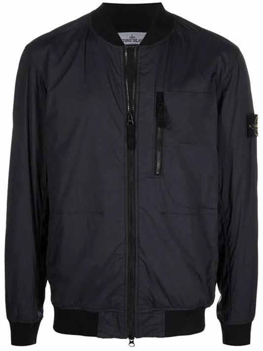 Men's Waffen Patch Bomber Jacket Navy - STONE ISLAND - BALAAN.