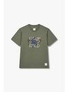 Men s Flower Snake Graphic T Shirt Green - EMPORIO ARMANI - BALAAN 1