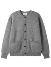 Wool Neff Crew Neck Cardigan GRAY - BLACKBROWN - BALAAN 1