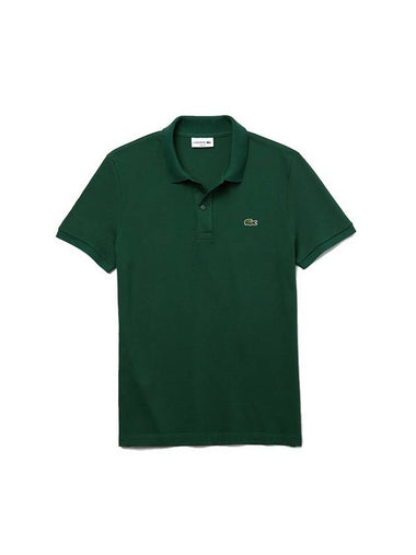 Slim Fit Short Sleeve Polo Shirt Dark Green - LACOSTE - BALAAN 1