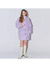 Boucle Herringbone Wool Half Single Coat Lavender - OPENING SUNSHINE - BALAAN 3