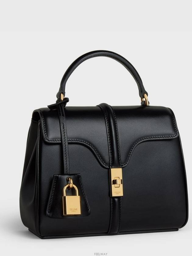 16 Calfskin Mini Shoulder Bag Black - CELINE - BALAAN 3