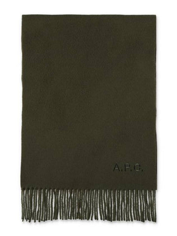 Ambroise Embroidered Muffler Pine Green - A.P.C. - BALAAN 1