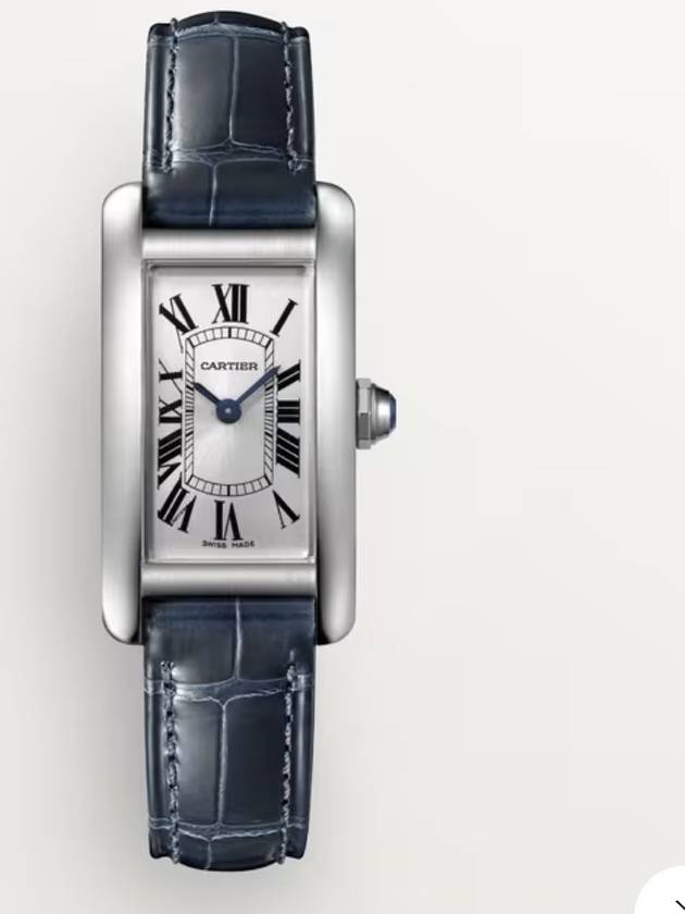 Tank Américaine Watch Navy Silver - CARTIER - BALAAN 2