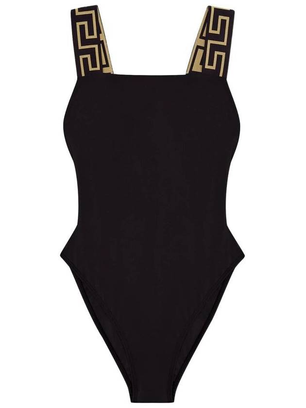 Women s Greca Pattern One Piece Swimsuit Black - VERSACE - BALAAN 2