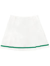 Women's Pleated Skirt White Green - MONBIRDIE GOLF - BALAAN 2