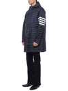 Men's 4 Bar Hooded Padding Navy - THOM BROWNE - BALAAN 5