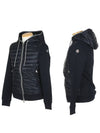 Men's Cotton Patch Zip-up Cardigan Padded Black - MONCLER - BALAAN 3