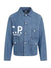 Logo Print Denim Jacket Blue - CP COMPANY - BALAAN 2