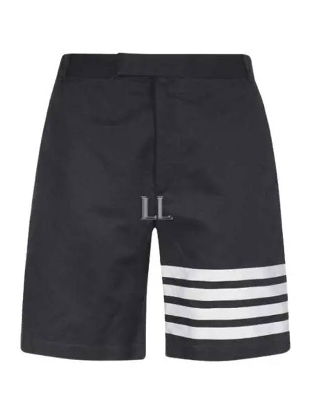 4 Bar Cotton Pocket Shorts Navy - THOM BROWNE - BALAAN 2