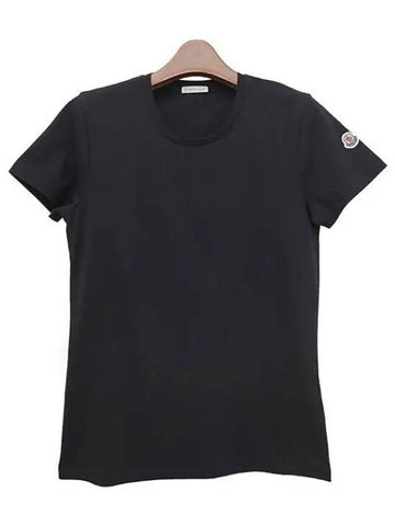 Women s Logo Patch Short Sleeve T shirt 39097505 1095375 - MONCLER - BALAAN 1