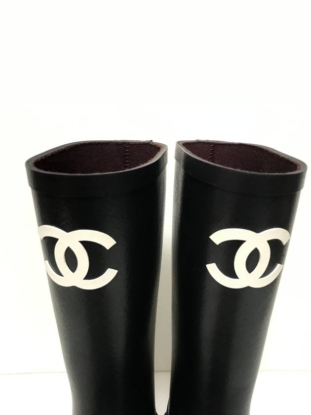 Boots Caoutchouc Black - CHANEL - BALAAN 9