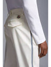 Gabardine Straight Pants White - MONCLER - BALAAN 4