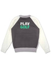 COMBINATION CREW NECK Color combination smile knit sweaterGREY - MONBIRDIE GOLF - BALAAN 2