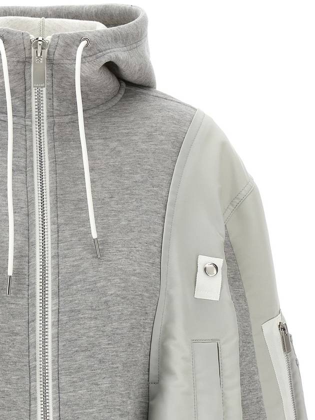 Sacai Light Grey Sweatshirt - SACAI - BALAAN 3