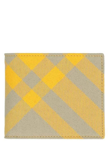 Check Half Wallet Yellow - BURBERRY - BALAAN 1