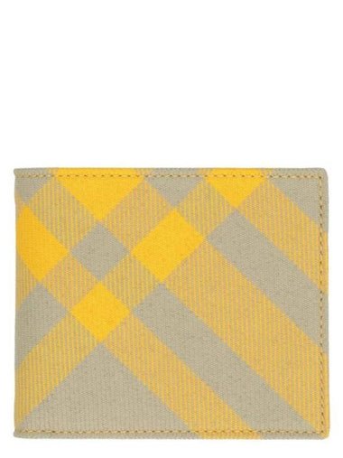 Check Half Wallet Yellow - BURBERRY - BALAAN 1