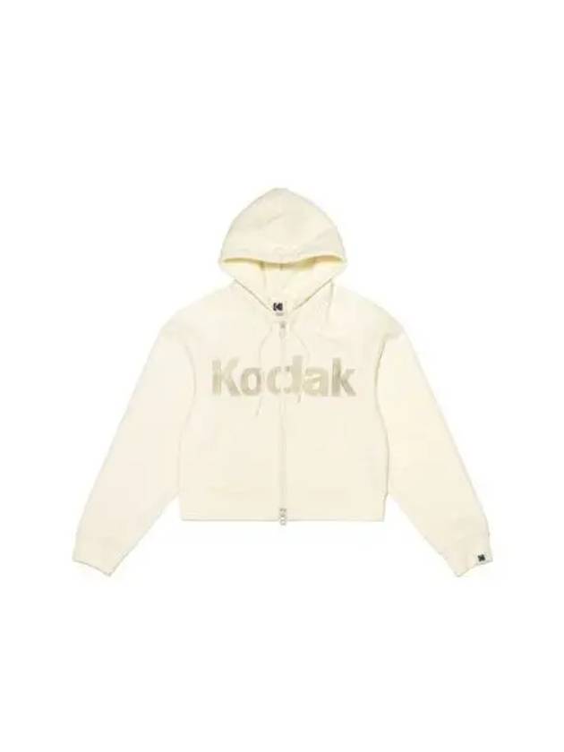 KODAK Apparel Cinekodak semi crop fit washing hood zip up women IVORY - KODO - BALAAN 1