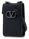 Men's Signature V Logo Phone Cross Bag Black - VALENTINO - BALAAN 3